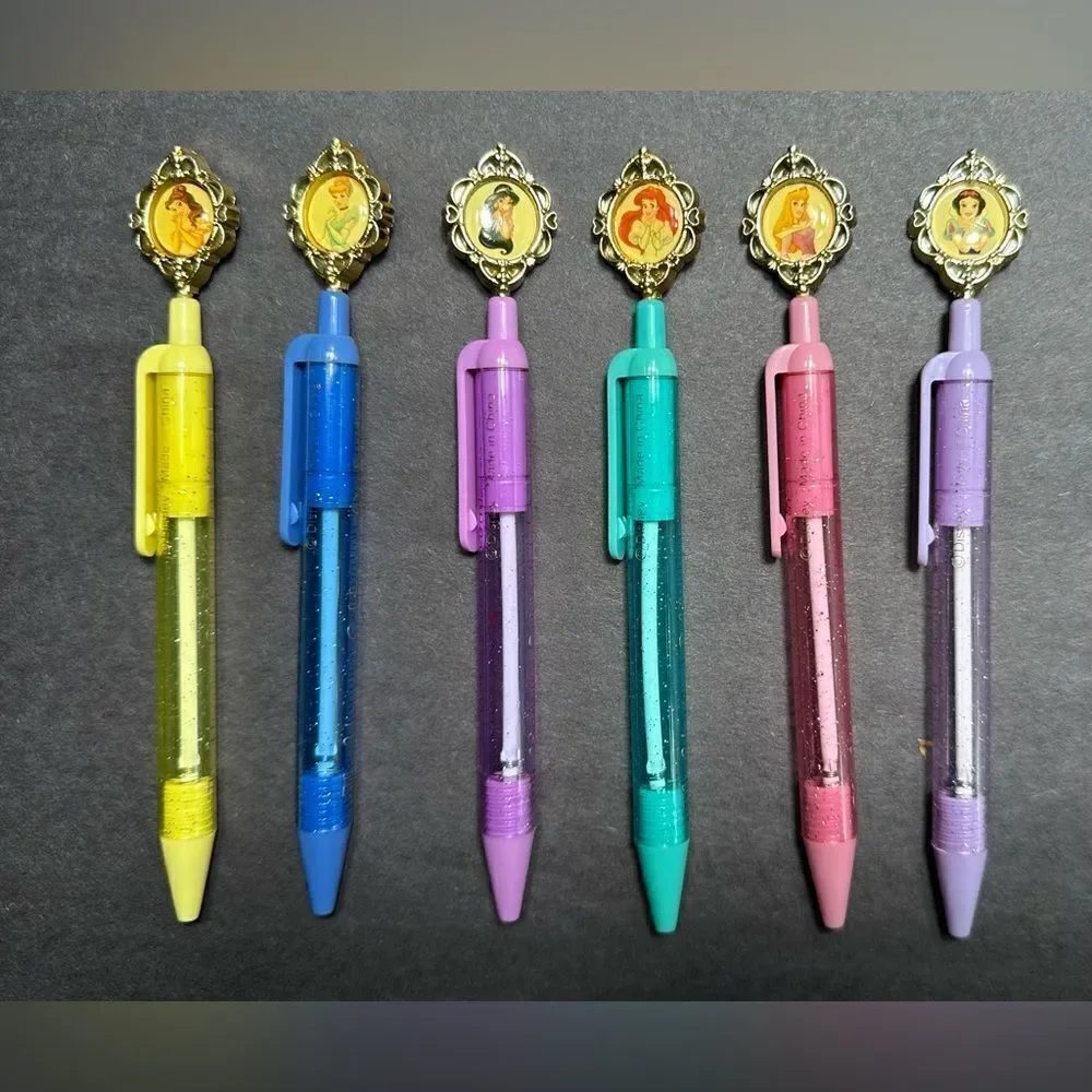 Vintage Glitter Disney Princess Mini Pen Set